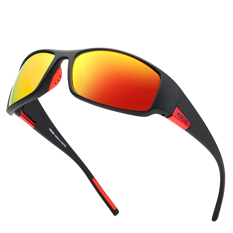 KDEAM High-end Goggles For Men Sports Sunglasses Polarized&UV400 TR90 Unbreakable Frame Anti-reflective Lens Glasses New