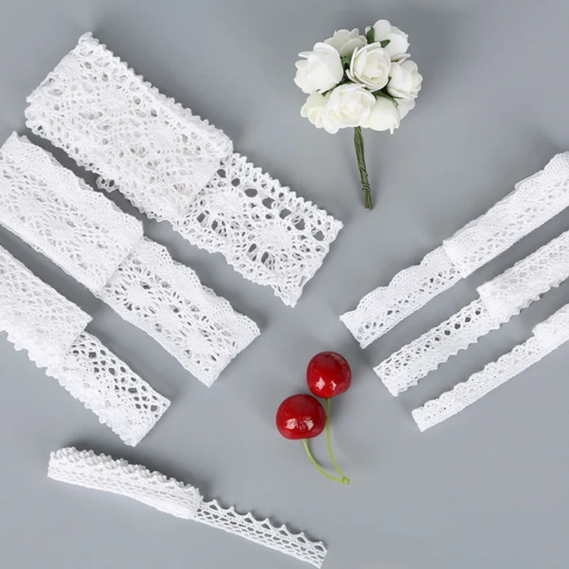 5 yard Promotion White Crochet Knitting Cotton Lace Good quality cotton lace For Apparel Sewing Scrapbooking Craft Accessories