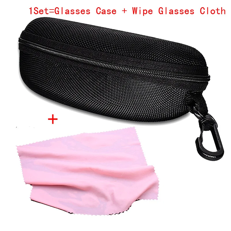 BHWYFC Black Glasses Case Box Zipper Eye Glasses Sunglasses Hard Case Cover Bag Storage Box Portable Protector