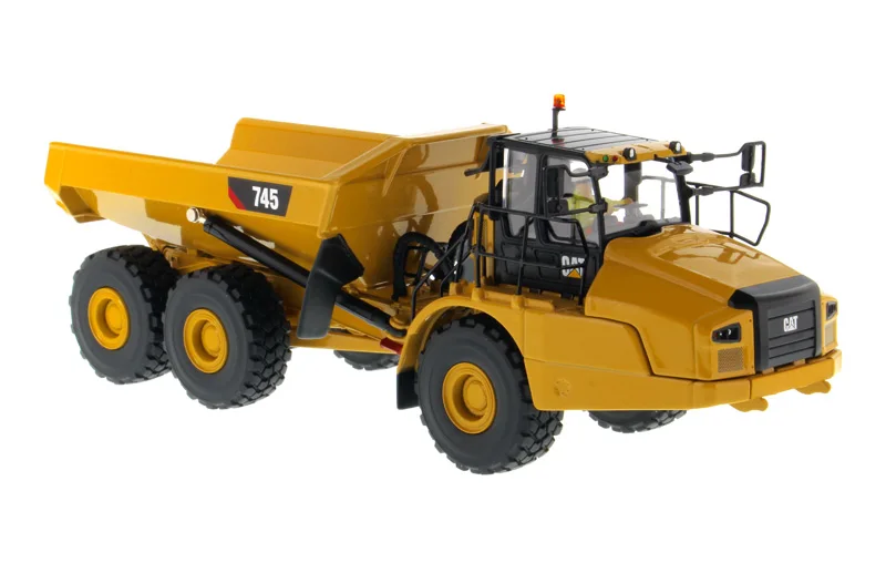 DM 1:50 Scale CAT 745 ARTICULATED Hauler Mining Dump Truck Engineering Machinery Diecast Toy Model 85528 for Collection