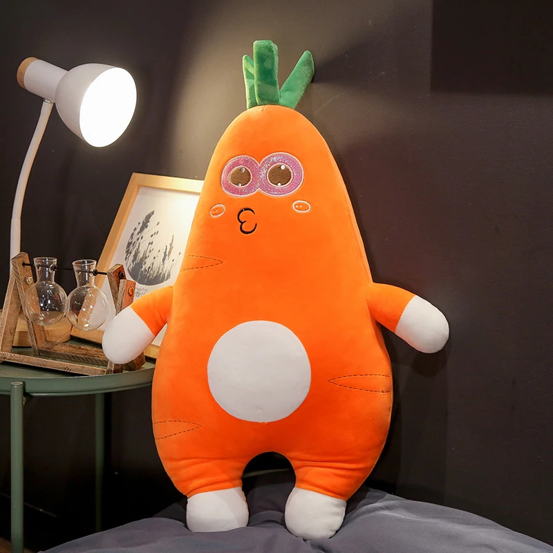 

30-95CM Cartoon Fun Carrot Vegetable Plant Plush Stuffed Toy Doll, Boy Girl Decompression Toy Pillow, Kawaii Toy Birthday Gift