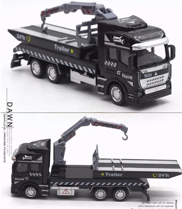 1:48 scale metal truck model,High simulation alloy truck model,Rescue truck crane truck transport vehicle,free shipping