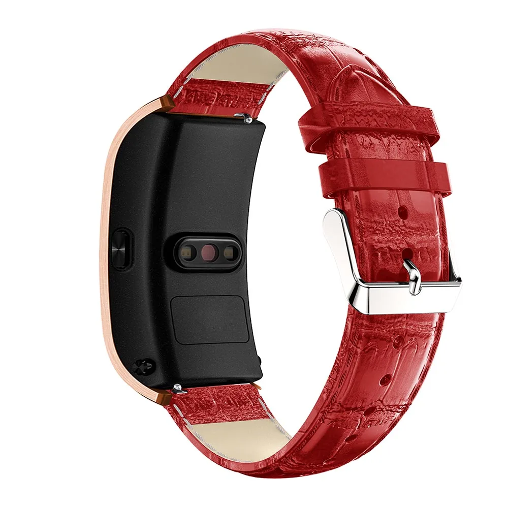 Nieuwe klassieke horlogeband voor Huawei Talk Band B5 mode Smart WatchWrist Armband pu leer Krokodil Riem val Vervanging band