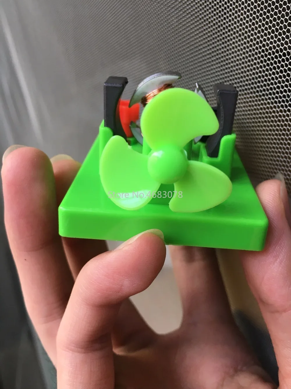 1pc Physics Study Kids Physical Optical Experiment Instrument Dc Motor Model School Circuit Direct-current Motor Model With Fan