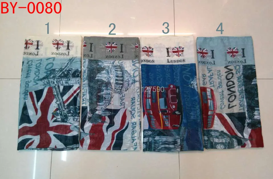 Fashion Uk Flag Print Scarf Shawls London Cars Bus Pattern Long Soft Scarves Wrap Hijab Oversize 180x110cm 3 Color Free Shipping