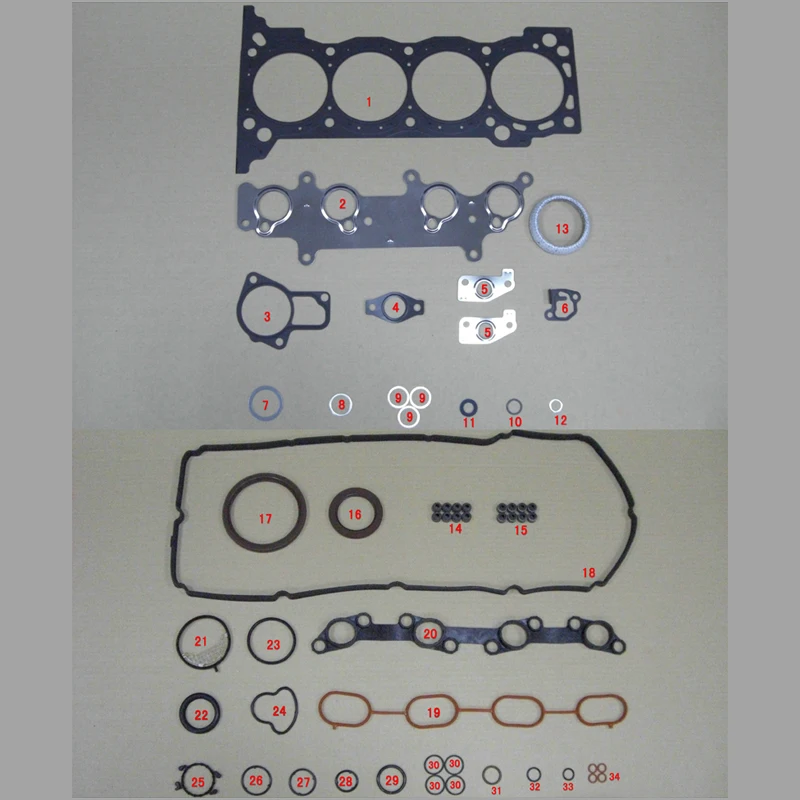 

2TR 2TRFE Engine Full gasket set kit for TOYOTA TRH213L TACOMA HIACE 2.7 16V DOHC 2694CC 2004- 04111-76070 50136900