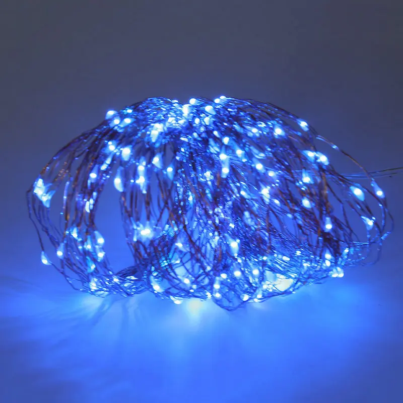 

10pcs/lot Solar powered 20M 200LEDs starry Copper Wire LED String Fairy Light vine lamp Xmas Christmas Wedding party tree Decor