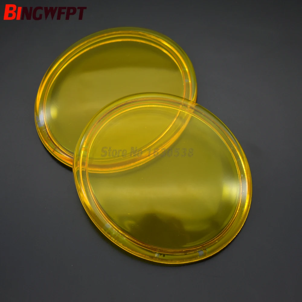 2pcs Oval 103X90mm Fog Lamps yellow Tempered Glass Anti-fog Glass For NISSAN TEANA MICRA 4 DUALIS Elgrand Bluebird Presage Fuga