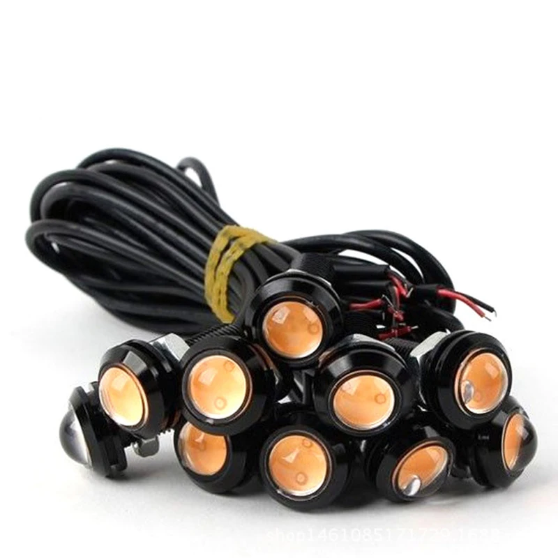 1pcs 18MM 9W Led Eagle Eye DRL Daytime Running Lights Source Backup Reversing Parking Signal Lamps Waterproof