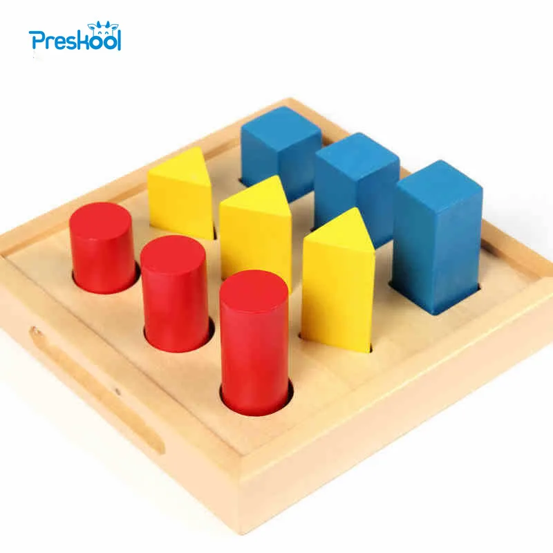 Baby Toy Montessori Geometry Shape Board Teaching Aids Preschool Training Toys Learning and Education