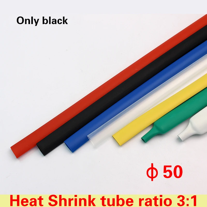 

1meter/lot 50mm Heat Shrink Tube with Glue Adhesive Lined 3:1 Shrinkage Dual Wall Shrink Tubing Wrap Wire Cable kit