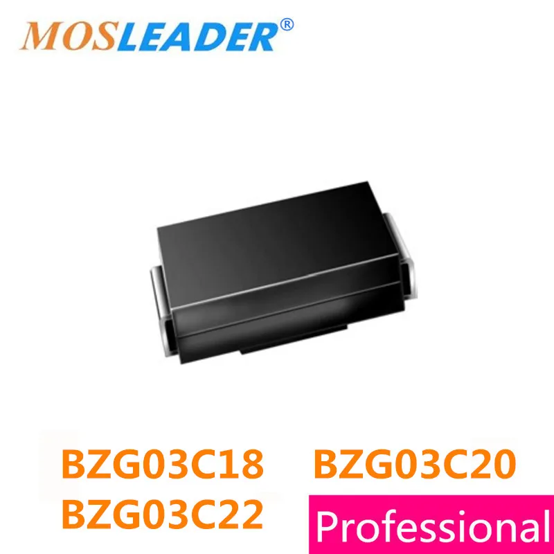 

Mosleader SMA BZG03C18 BZG03C20 BZG03C22 1800PCS DO214AC 600W BZG03C18TR BZG03C20TR BZG03C22TR Chinese goods High quality diodes