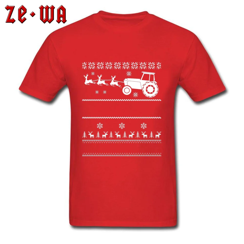 T Shirt for Men Christmas Farmer Ugly Deer Sweater T-Shirt Casual Short Sleeve Coupons O-Neck Cotton Tops TShirt Summer/Fall