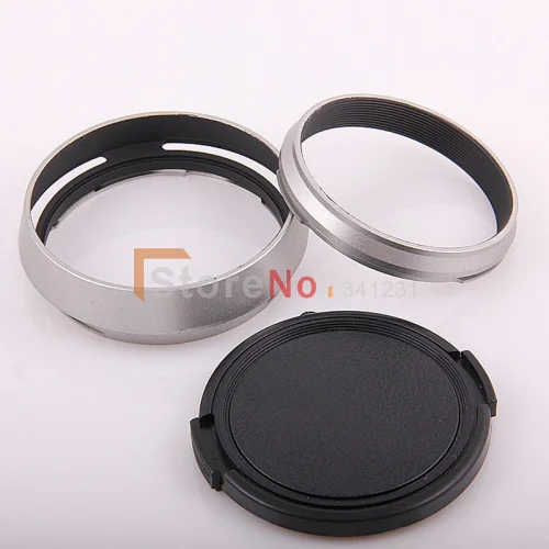 LH-JX100 Lens Hood + LA-49X100 Adapter Ring + Lens cap Cover For FUJIFILM Fuji Finepix X100 X100s Silver With Tracking number