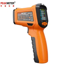 PEAKMETER PM6530D bezdotykowy laserowy na podczerwień na podczerwień cyfrowy termometr pistolet termiczny Tester wilgotności-50C ~ 800C K typ thermocoupl