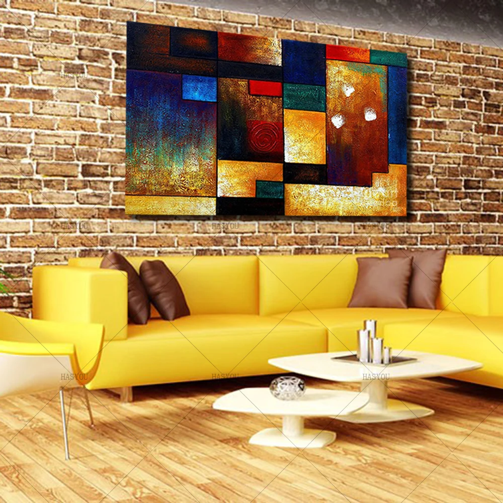 

Decorative Pictures 1 Pieces Abstract Oil Painting On Canvas Handmade Art Picture Decoraction Modular Wall Art For Room Unframed