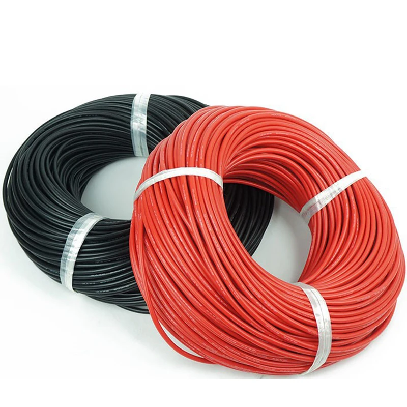 Aerops Red Black 8AWG 10AWG 12AWG 14AWG 16AWG 18AWG 20AWG 22AWG Silicon Wire Cable Heatproof Soft Wire for Toy Battery Connect