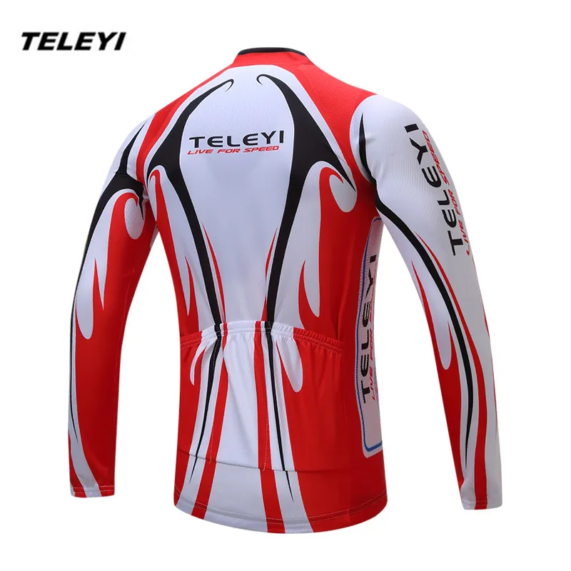 2019 Red White Bike Long jersey Men Cycling clothing Spring Autumn Male MTB Ropa Ciclismo Wear Maillot Long Sleeve Shirts