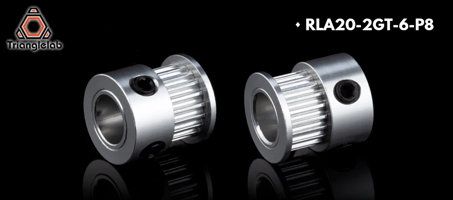 C Trianglelab 20 Zähne Aluminium Zahnriemenscheibe 6mm P5MM P8mm für 6mm Synchronriemen Zahnrad Kettenrad – Detail 40