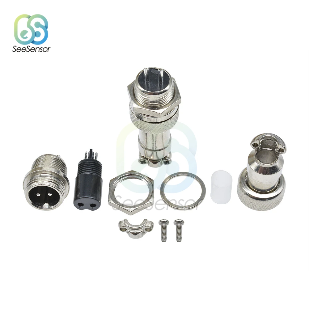 1set GX12 2/3/4/5/6/7 Pin Male + Female 12mm L88-93 Circular Aviation Socket Plug Wire Panel Connector with Plastic Cap Lid