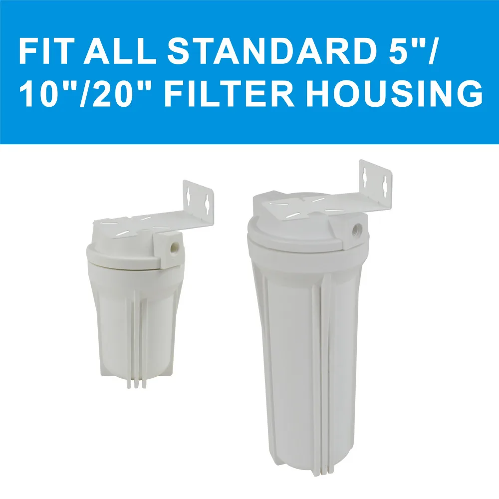 2 Pack of Universal Mounting Metal Bracket fit with all standard slim 10inch and 20inch water filter Housing