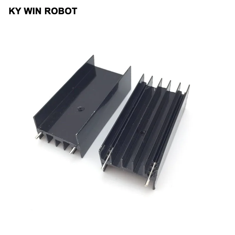 Aluminium TO-220 Kühlkörper TO 220 Kühlkörper Transistor Kühler TO220 Kühler Kühlung 23*16*50MM mit 2 Pins 5 stücke – Detail 2