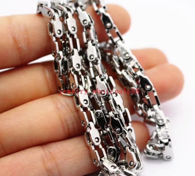 

GNAYY Lot of 3 meters wholesale 3.6mm Stainless Steel fashion motorcycle chain Jewelry Finding /Marking Chain DIY no any clasp