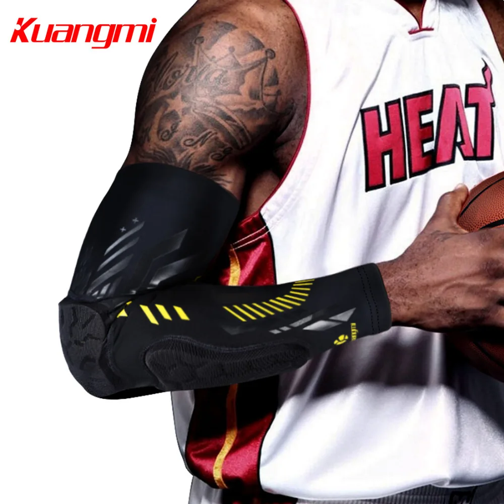 Kuangmi 1 pc Crashproof Basketball Elbow Pad Brace Support Elastic Sports Elbow Protector Arm Warmer Guards Sleeve Dropshipping