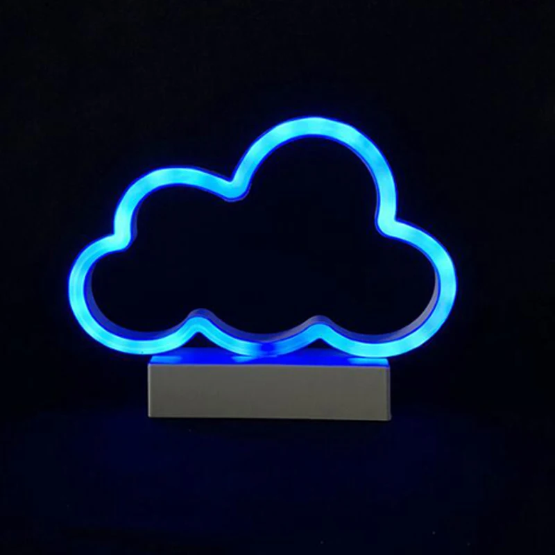 Fashion Rainbow Led Neon Light Sign Holiday Xmas Party Wedding Decorations Kids Room Home Decor love star cloud Night Lamp Decor