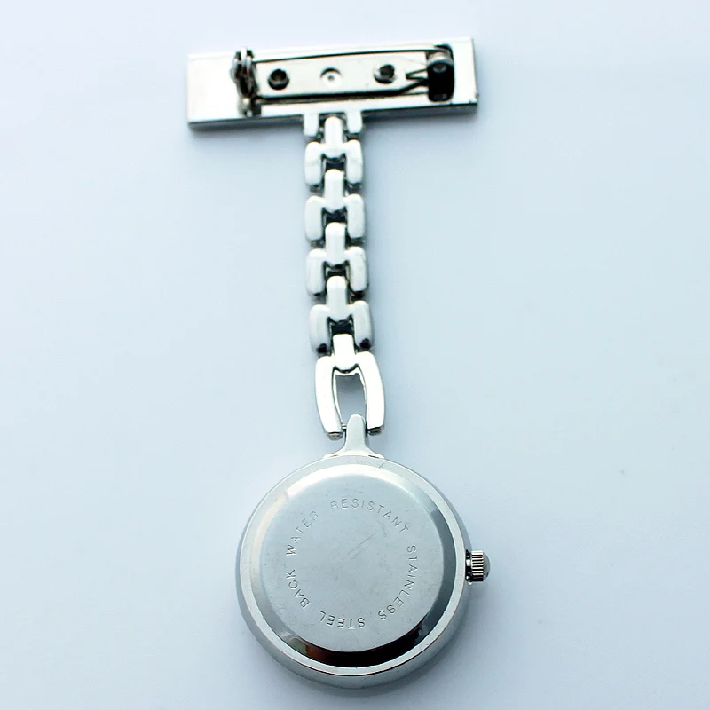 Hot Popular Silver Round Stainless Steel Nurse Doctor Pin Brooch Quartz Watches Pocket Pendant Watch GL51 Fob pocket watches