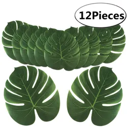 12Pcs Artificial Tropical Palm Leaves for Hawaiian Luau Theme Party Decorations Home garden decoration AA8238