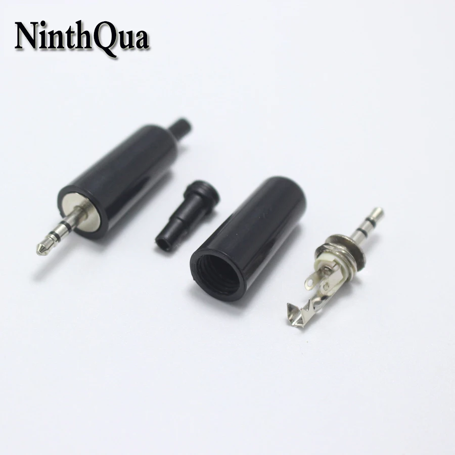 1pcs 2.5mm Stereo Audio Plug Connector with Tail 2.5 3P Repair Headphones Electrical Plug Phone High Quality DIY Parts