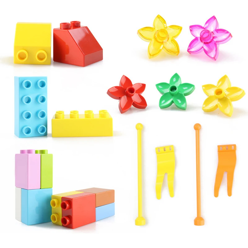 Big Size DIY Construction Building Bricks Plastic Assembly Accessories Building Blocks Toys For Children Gift