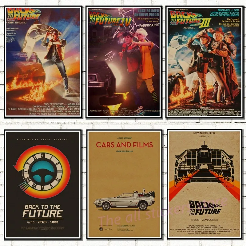 Back To The Future Classic Vintage Nostalgic Movie Kraft Paper Poster Interior Decoration Free Shipping/5086