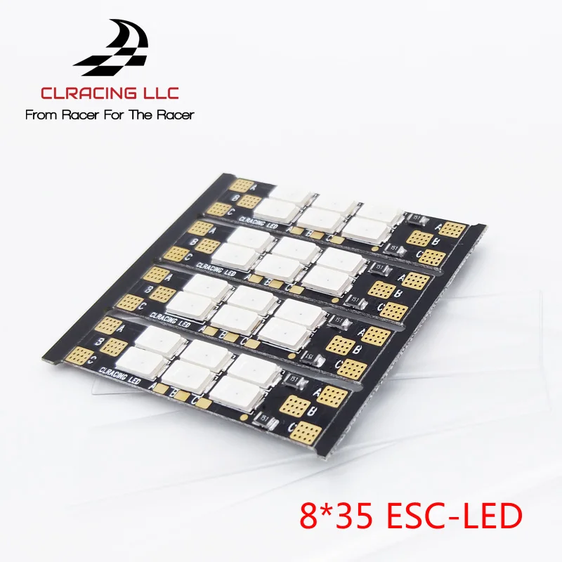 4 PCS CLRACING Frame Arm LED Board Light 6 Bits 25mm 3-6S LED Light Board For RC Multicopter Spare Parts Drone Accs