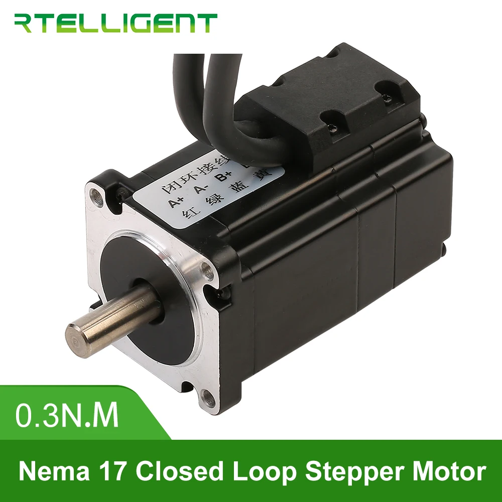 Rtelligent Nema 17 42A03EC 0.3N.M 2.0A 2 Phase Hybird CNC Closed Loop Stepper Motor Easy Servo Motor Step-servo with Encoder