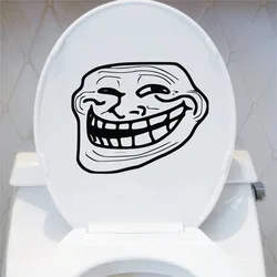 Troll Face Funny Cartoon Toilet Stickers Bathroom Decoration Accessories 4WS-0068