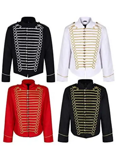 

Men's Punk Officer Military Drummer Parade Jacket prince jacket cosplay costume custom made