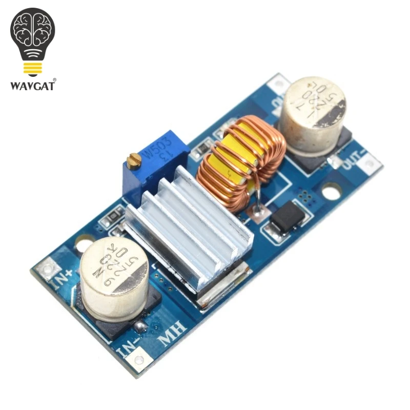5A XL4015 DC-DC 4-38 V do 1.25-36 V 24 V 12 V 9 V 5 V step Down regulowany moduł zasilania LED bateria litowa ładowarka z radiatorem