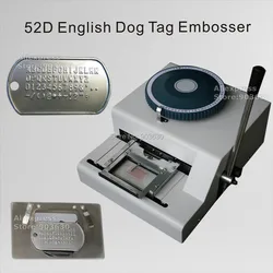 52 codice Dog Tag Embosser Letters numero manuale macchina per goffratura piastra in acciaio inossidabile prezzo basso di fabbrica