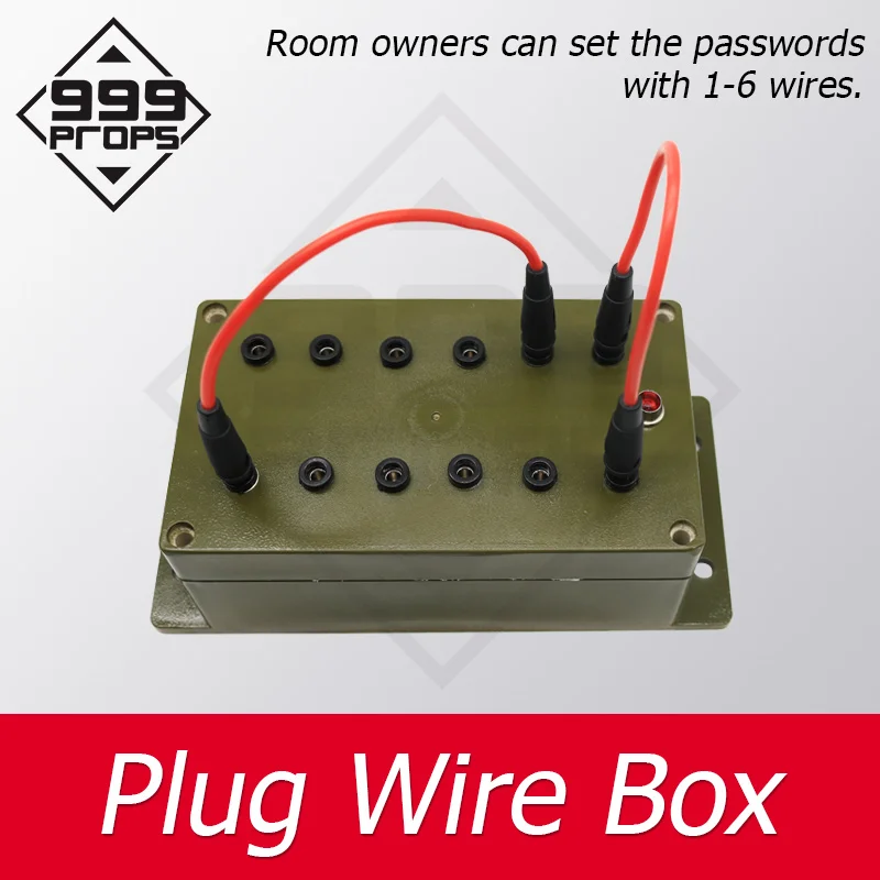 Plug Wire Box ER Puzzles Escape Room Game Prop all the wires are inserted into the right sockets to unlock charmber room