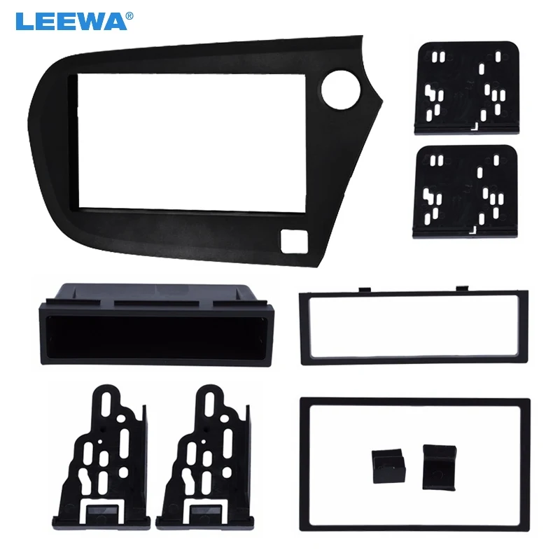 LEEWA Car 2Din Stereo Radio Panel Fascia Frame For Honda Insight RHD DVD/CD Dashboard Frame Installation Trim Kit #CA4949