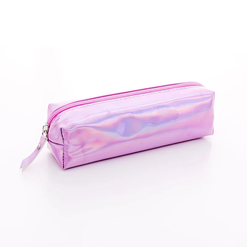 1Pcs Korea Kawaii Pencil Case Magic Laser Rose Gold Pvc Pencil Bag Pouch Stationery Office School Supplies