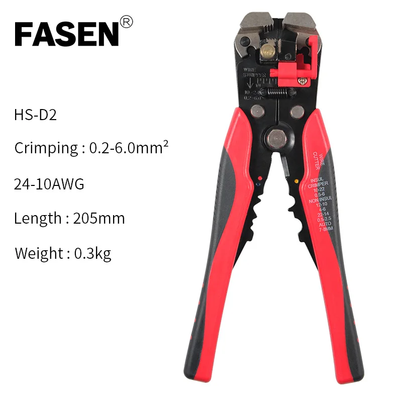 HS-D1/D2/D3 Stripping Pliers Automatic Cutter Cable Scissors Self-Adjusting insulation Wire Stripper Tool