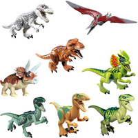 8pcs World Dinosaur Bricks Mini Block Building Blocks Baby Toy for Kids Children Birthday Gifts