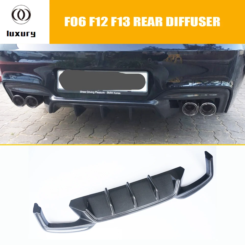 Carbon Fiber Rear Bumper Diffuser for BMW F06 F12 F13 640 650 With M Package & M6 2014 - 2017