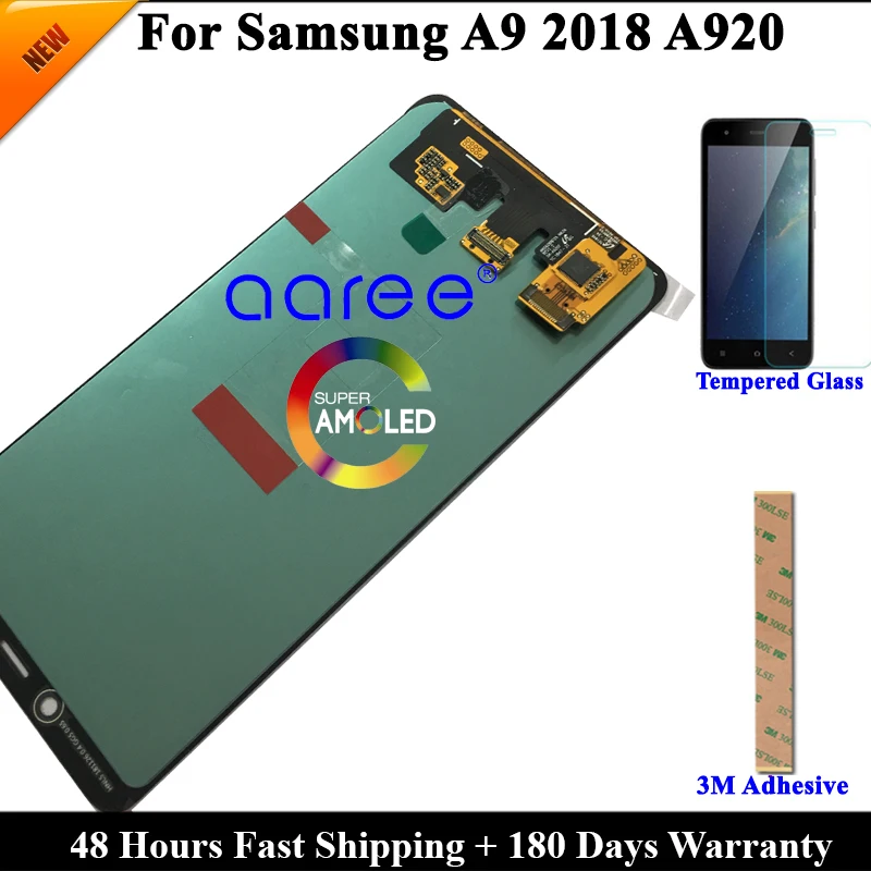 AMOMLED LCD  For Samsung A9 2018 A920 LCD A920 lcd For Samsung A920 A9 2018 LCD Screen Touch Digitizer Assembly