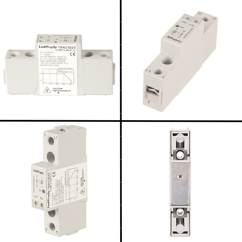 TRA23D25 10pcs 25A DC AC  Smart Auto Solid State Relay Board 3V 3.3V 5V 12V 24V In Out 24-280VAC Electrical Voltage SSR Relay