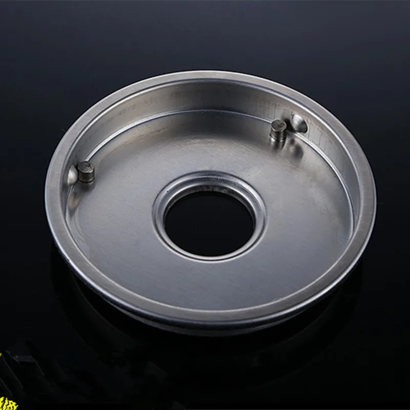 Bathtub Shower Drainer Floor Strainer 11x11cm 304 Stainless Steel Round Invisible Bathroom Floor Drain Waste Grate