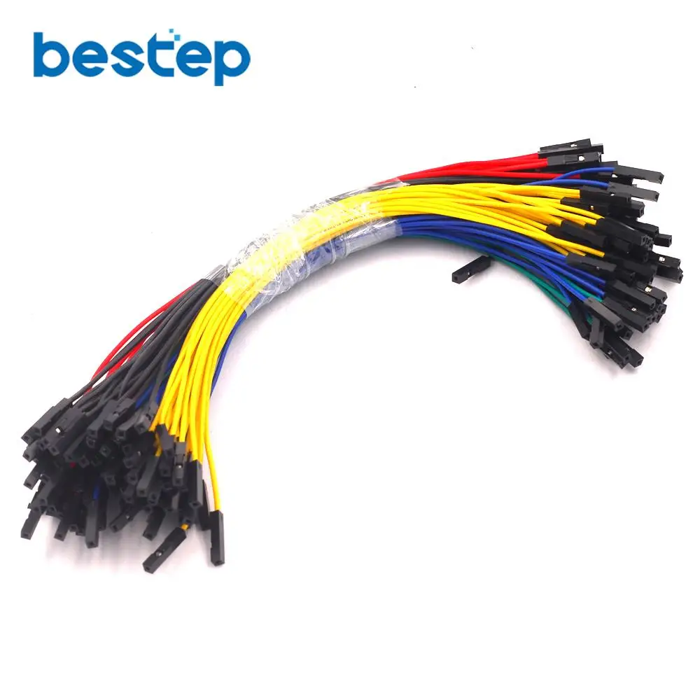 100pcs 5 color 20cm 1p to 1p Female to Female Jumper Wire Dupont Cable